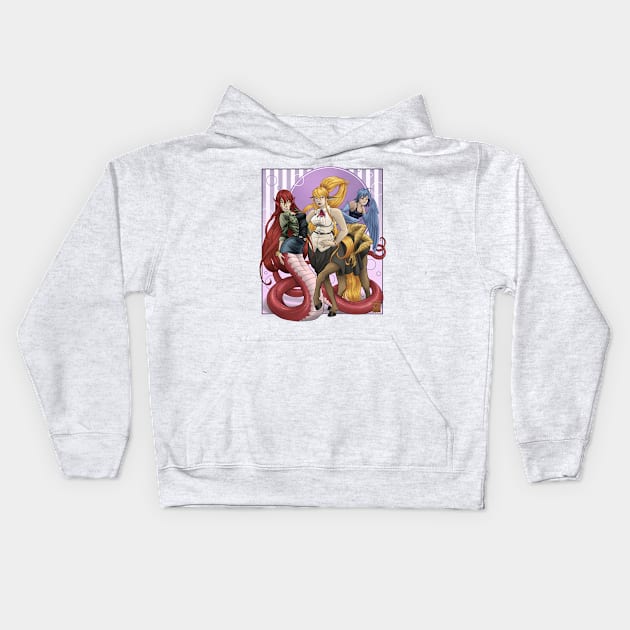 Monster Musume Kids Hoodie by jpowersart